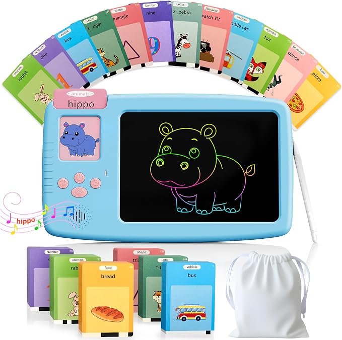 Talking Flash Cards for Toddlers: 2-in-1 LCD Writing Tablet by TALKINGFLASHCARDTOY