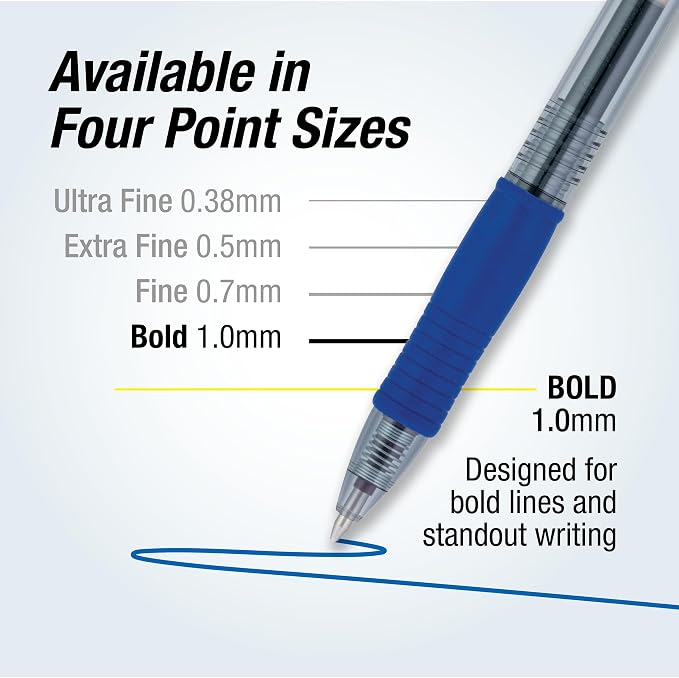 Pilot G2 Premium Refillable & Retractable Rolling Ball Gel Pens, Bold Point - Image 4