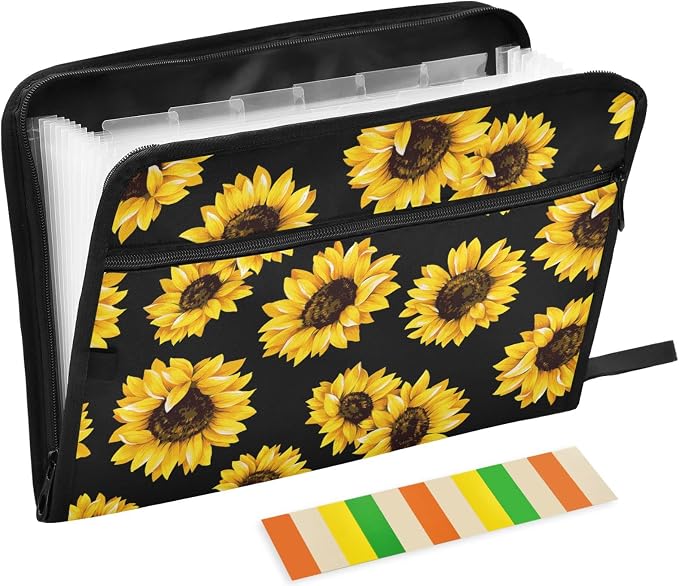 Sunflower Summer 13 Pockets Expanding File Folder by ZZKKO