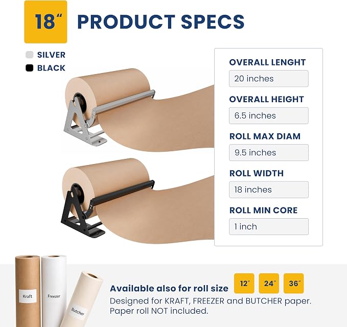 DIY Crew 18 Inch Paper Roll Dispenser and Cutter - Image 5