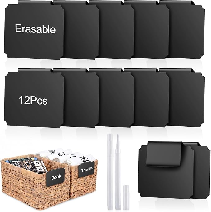 14PCS Basket Labels Clip On Set, Removable Bin Labels Basket Tags by woweasi