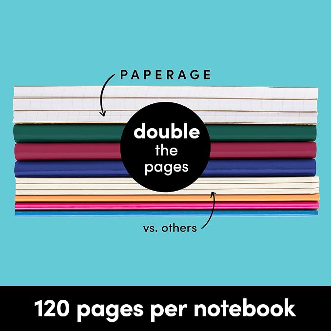 PAPERAGE 48-Pack Composition Notebook Journals, 120 Pages, Kraft Cover - Image 6