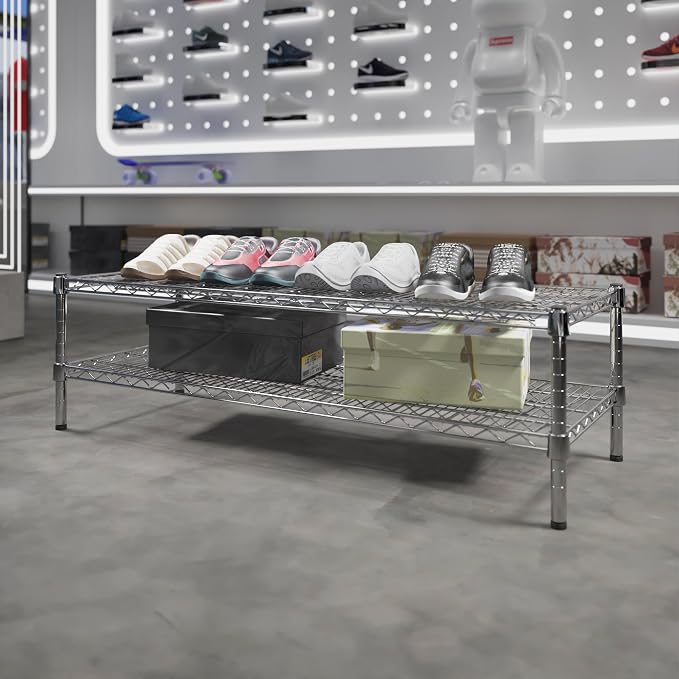 Regal Altair 18" Deep x 48" Wide x 14" Height Wire Shelving Kit | 2-Tier | NSF - Image 2