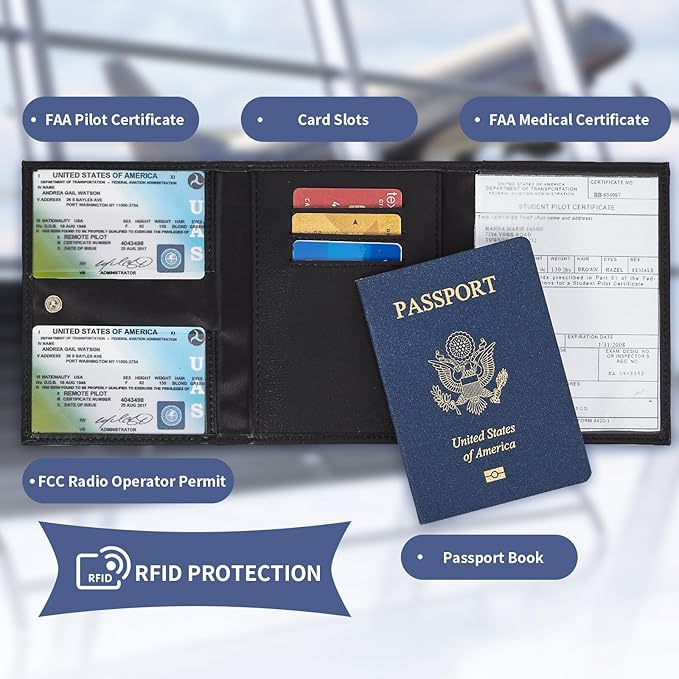 Pilot Wallet Passport Holder for Travel - Image 2