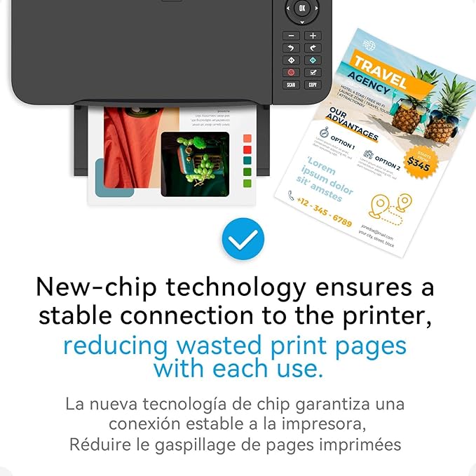 62XL Ink Cartridge Combo Pack Compatible for HP Ink 62 Black Color Compatible for Envy 7640 7645 5660 5665 5642 5540 OfficeJet 8045 8040 5746 5745 250 200 Printer-DeskLoop Office