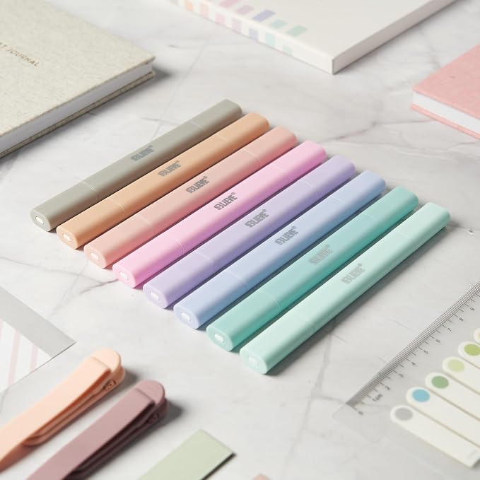 BLIEVE Bible Highlighters No Bleed Through, Pastel Colors, Dual Tip, 8 Pack | - Image 4