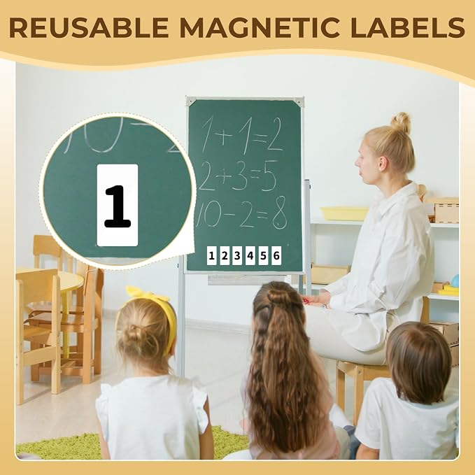 50 Pcs 4'' x 2'' Reusable Dry Erase Blank Magnetic Labels - Image 5