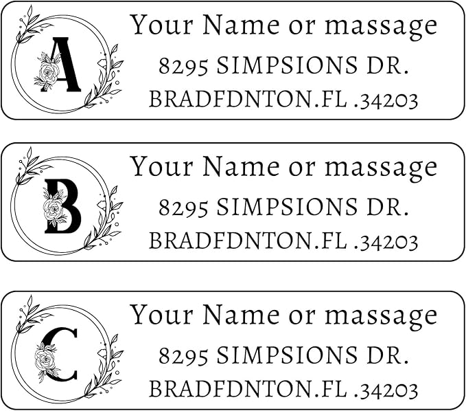 LINMAGCO Personalized Return Address Labels Clear 500 Pcs Mail Labels by LINMAGCO