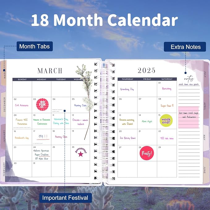 Planner 2026-2027, 18 Months Large Academic Daily Weekly Monthly Planner - Image 5