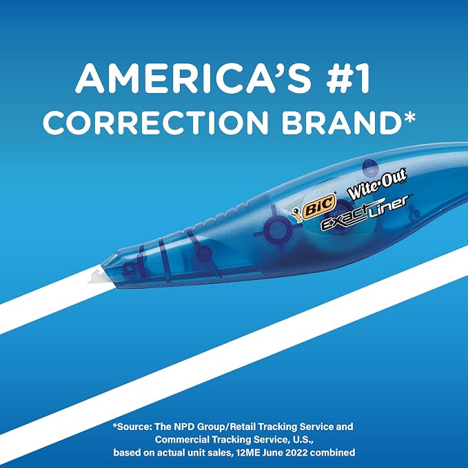 BIC Wite-Out Brand Exact Liner Correction Tape, 19.6 Feet, Clean and Easy to - Image 4