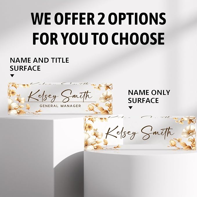Custom Desk Name Plate Personalized, Acrylic Name Plate - Image 4