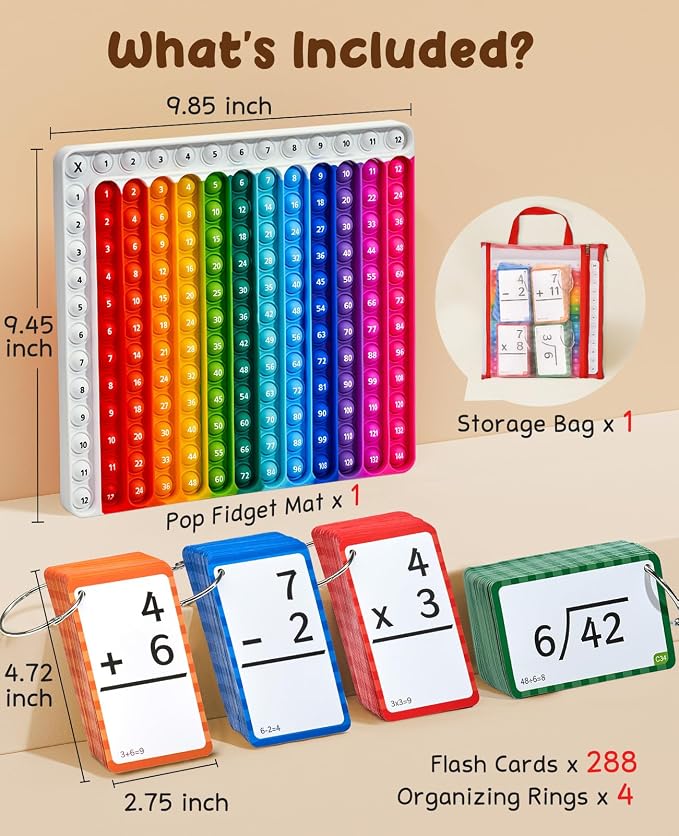 JoyCat Math Flash Cards and Chart - Image 5