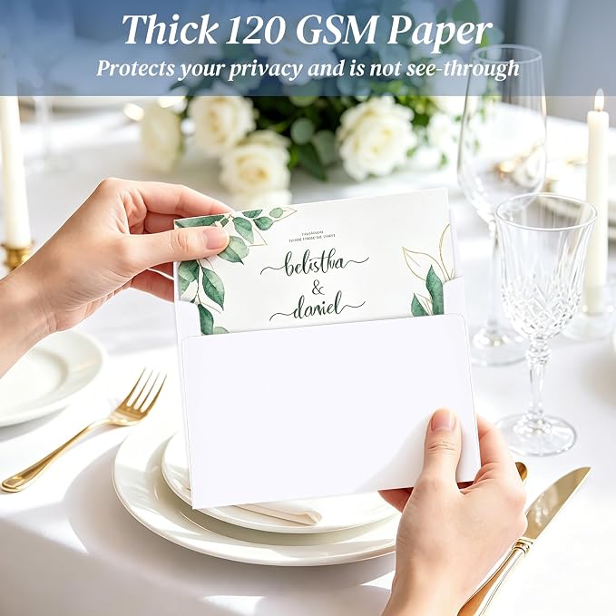 50 Pack A7 Envelopes, 5.24 x 7.24 in Christmas Envelopes - Image 4