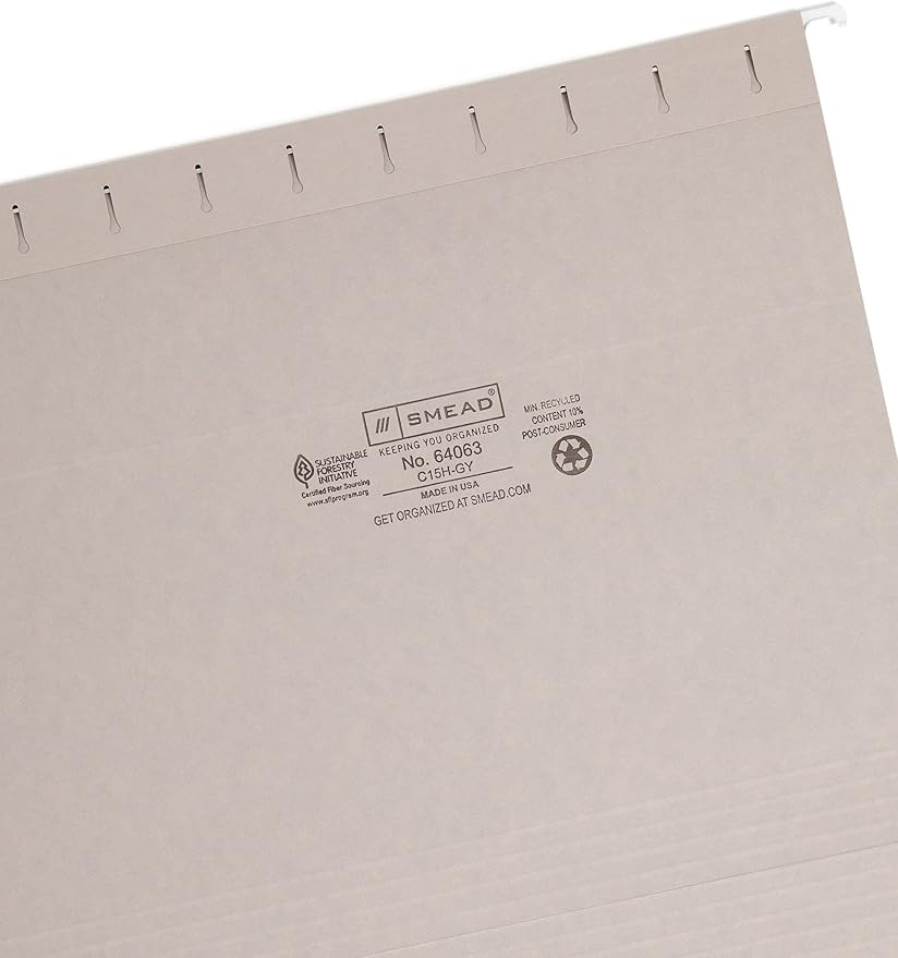 Smead Colored Hanging File Folder - Image 3