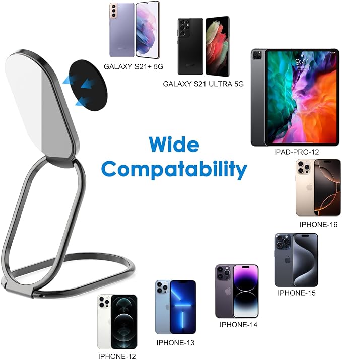 Phone Holder Foldable Phone Stand Phone Ring Holder Finger Kickstand 360° - Image 6