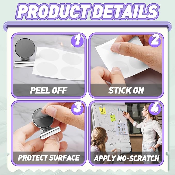 VNDUEEY Magnetic Clips, 60 Pack Fridge Magnets, Magnet Clips Heavy Duty - Image 6