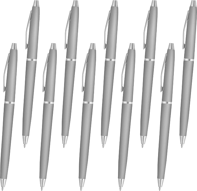 DISCOUNT PROMOS Langham Ballpoint Pens Set of 10, Bulk Pack by DISCOUNTPROMOS