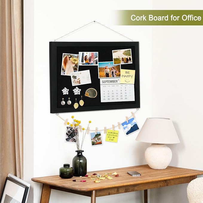 Double-Sided Wood Framed Cork Board - Image 6