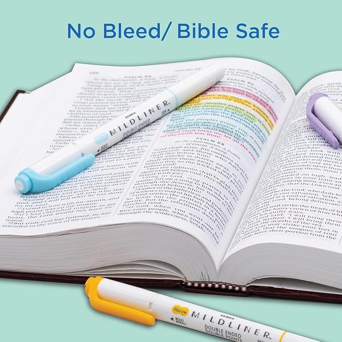 Zebra Pen Mildliner Dual-Tip Highlighters, Broad and Fine Tips, No Bleed - Image 7