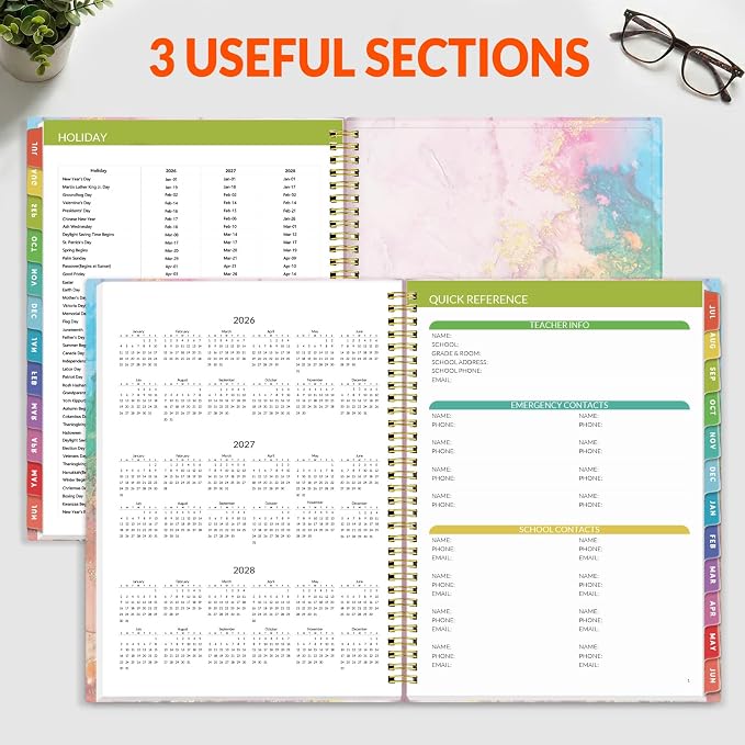 SUNEE Teacher Planner 2026-2027 Academic Year, Lite Lesson Planner Book - Image 8