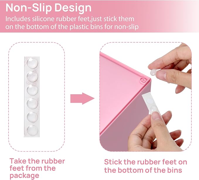Vtopmart 4 Pack Small Clear Stackable Storage Drawers, Acrylic Bathroom Makeup - Image 7