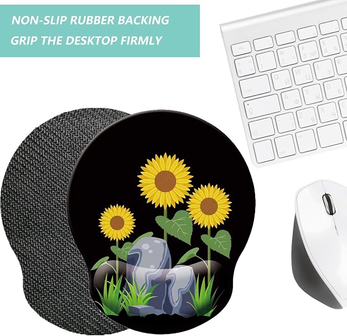 Mouse Pad with Wrist Support, Ergonomic Mouse Pad with Memory Foam Wrist Rest - Image 4