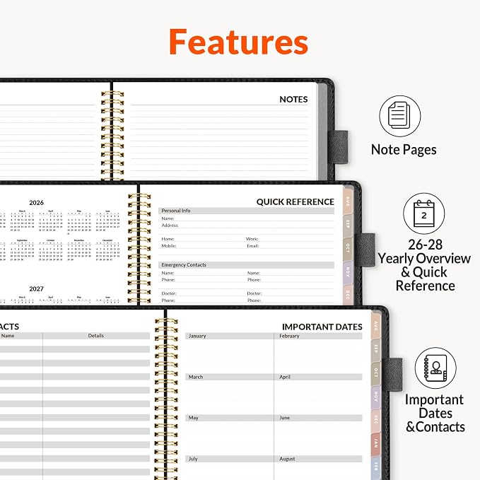 SUNEE 2026-2027 Weekly & Monthly Planner 6.4"x8.5" - Image 6