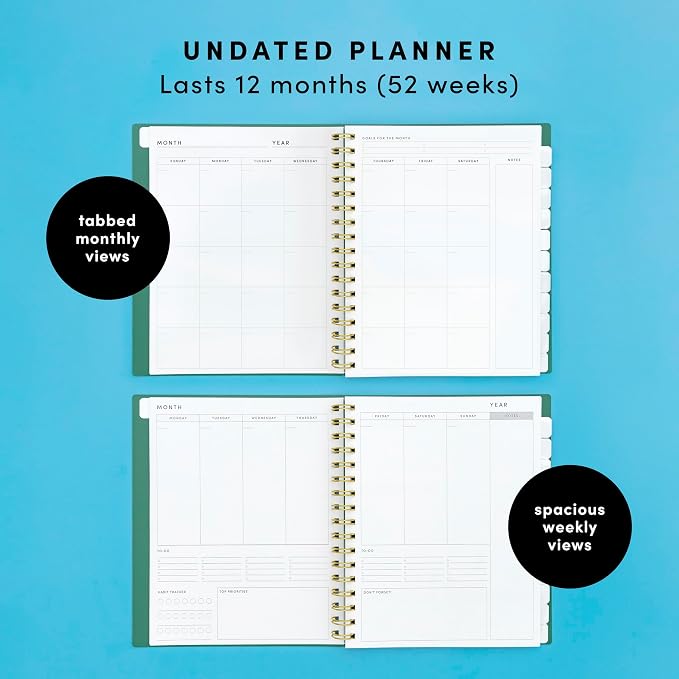 PAPERAGE Undated 12 Month Weekly & Monthly Planner - Image 2