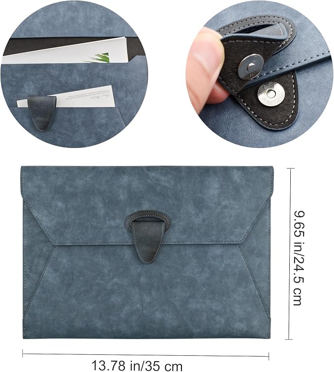 VANRA PU Leather File Folder Document Organizer Holder Waterproof Filing - Image 3