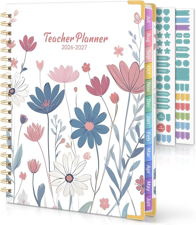 SKYDUE Teacher Planner 2026-2027 Academic Year, 8.5" x 11" Deluxe Teacher by SKYDUE
