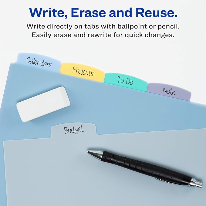 Avery Big Tab Write & Erase Durable Plastic Dividers - Image 2