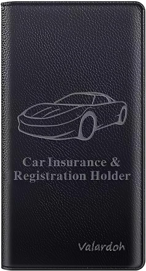 Valardoh Premium Car Registration and Insurance Card Holder, Car Document Holder by Valardoh