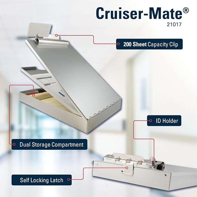 Saunders Cruiser-Mate Heavy Duty Aluminum Dual Storage Clipboard, Letter Size - Image 3