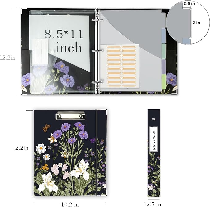 3 Ring Binder 1 Inch, Three Ring Binders Organizer - Image 6
