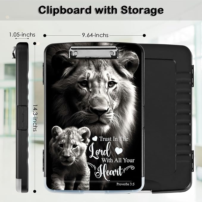 Clipboard with Storage, Office Supplies Nursing Clipboards Folder with Pen - Image 2