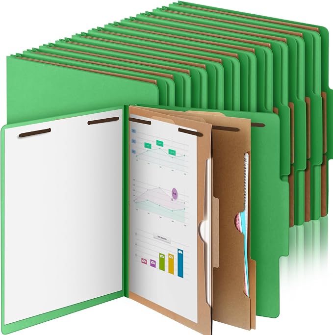 Skyygemm 24 Pcs Classification Folders Letter Size, 2 Pocket Dividers by Skyygemm