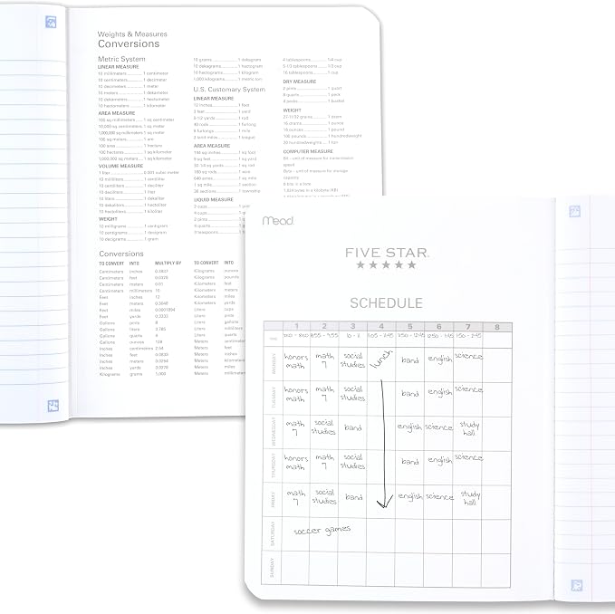 Five Star Composition Book + Study App, 12 Pack, Wide Ruled Paper, 7-1/2" x - Image 5