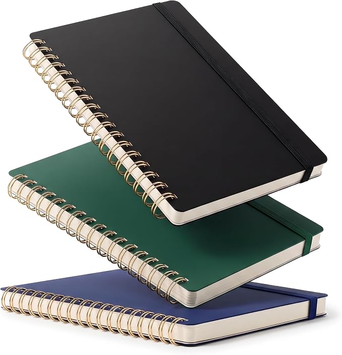 RETTACY Spiral College Ruled Notebook, 140 Pages per Pack, B6 Small Pocket Size by RETTACY