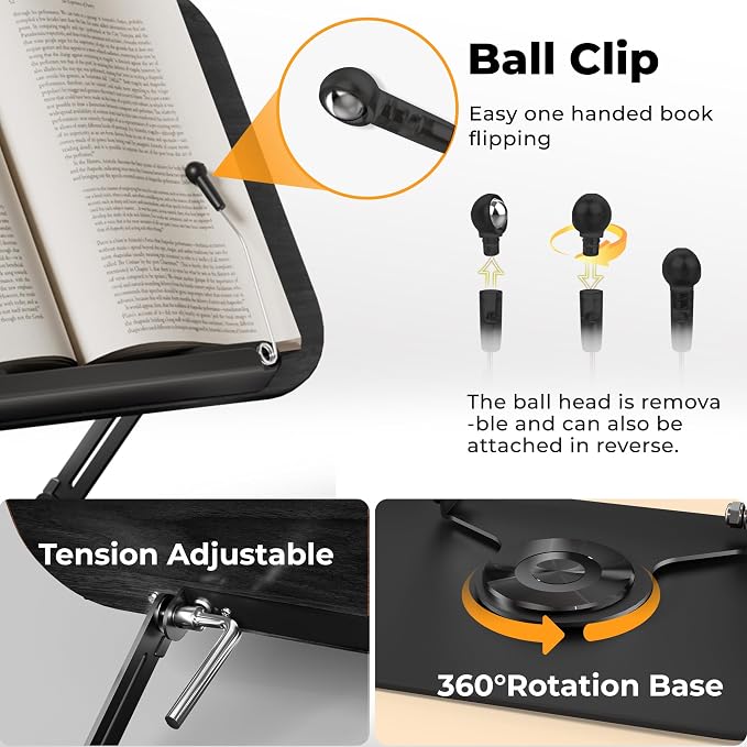 SupeDesk Book Stand for Reading, Adjustable Book Holder - Image 7
