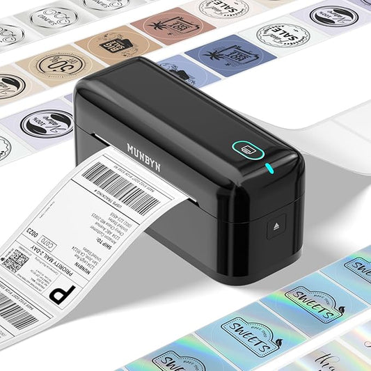 MUNBYN Bluetooth Thermal Label Printer RealWriter RW402B, 4x6 Shipping Label Printer for Small Business, Compatible with Android, iPhone and Windows, Mac, Chromebook, Ebay, USPS, FedEx, Shopify-DeskLoop Office