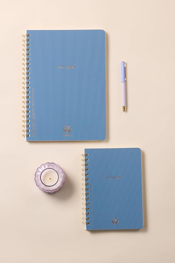 DesignWorks Ink Textured Paper Twin Wire Notebook, Daily Planner & Soft Cover - Image 2
