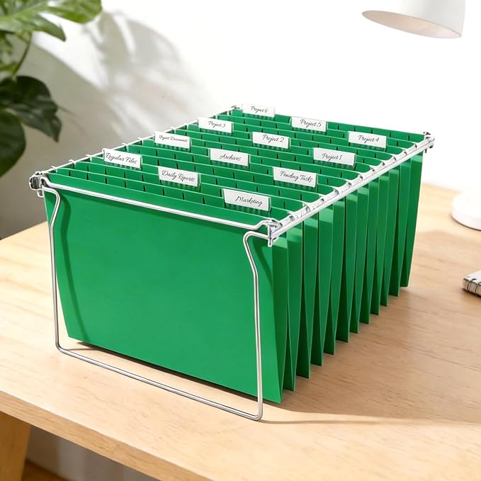 SUNEE Hanging File Folders, 25 Pack Letter Size Hanging File Folders - Image 6