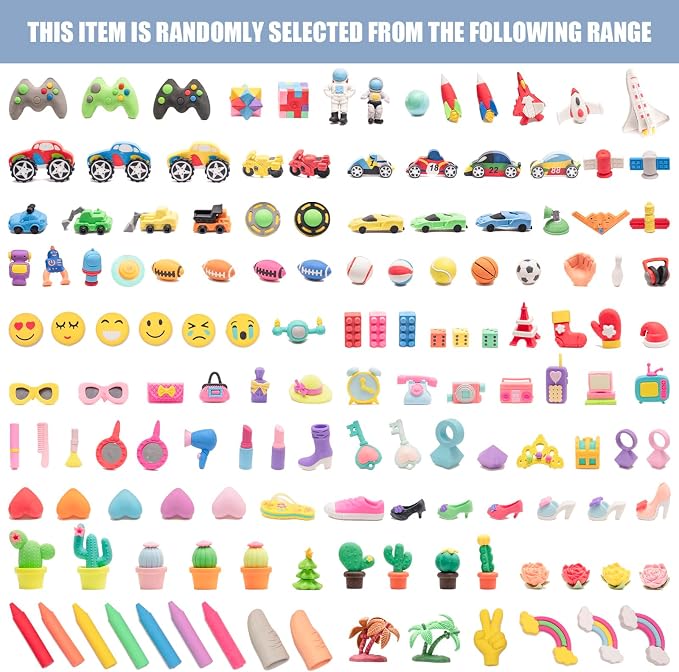 30pcs 3D Cute Kids Erasers, Random Desktop Pet Toys Gifts, Classroom Rewards - Image 5