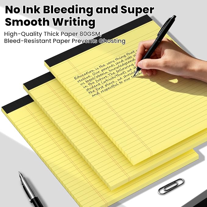 3pcs Legal Pads 8.5 x 11, Notepads 8.5 x 11 Inch, 30 Sheets/Pack, Perforate - Image 5