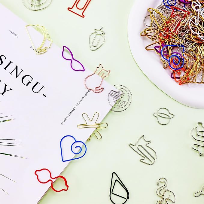 150 Pcs Mixed Cute Paper Clips, Fun Office Supplies Gifts - Image 3