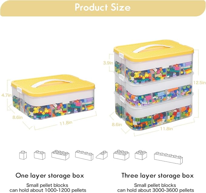 Douorgan Toy Storage Organizer for Lego Stackable Organizer Bins - Image 5