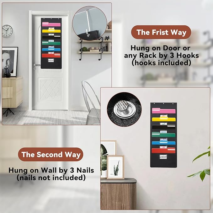 Black Hanging Wall File Organizer - Image 4