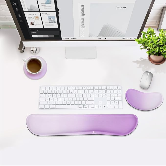 Gimars Upgrade Enlarge Silky Gel Memory Foam Keyboard Wrist Rest, Wrist Rest - Image 9