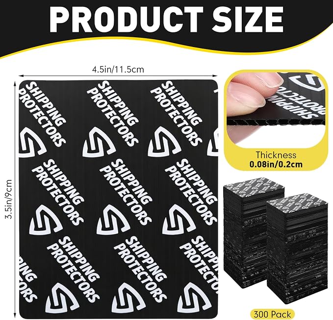 300 Pcs Trading Card Shipping Protector Bulk 3.5 x 4.5 Inch Black Card Shipping - Image 2