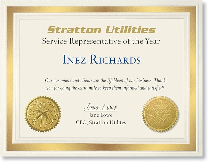 PaperDirect Blank Certificate Paper 8.5 x 11 - Image 3